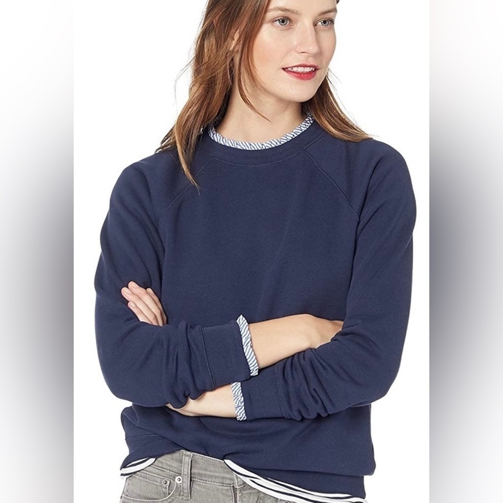 Layered cotton sweatshirt preppy